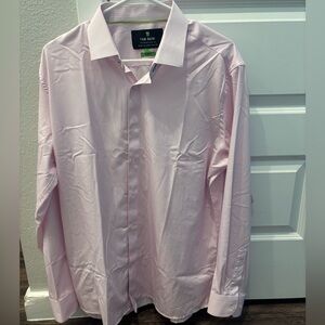 Tom Baine Performance Collection Men’s Pink Slim Fit Dress Shirt Size XL